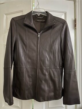 Marc New York By Andrew Marc Leather Coat,L